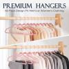 imageHOUSE DAY Pink Velvet Hangers 100 Pack Premium NonSlip Felt Clothes Hangers Sturdy Heavy Duty Coat Durable Hanger for Suits Space Saving with No Hanger Mark 360 Swivel Rotating Rose Gold HookPink