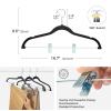 imageHOUSE DAY Velvet Hangers with Adjustable Clips 20 Pack NonSlip Suit Organizer with 360 Hook  Heavy Duty Hanger for Pants Skirts Blouses Dresses  Outfit Hangers AllSeason Space Saver IvoryBlack