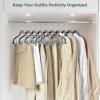 imageHOUSE DAY Velvet Hangers with Adjustable Clips 20 Pack NonSlip Suit Organizer with 360 Hook  Heavy Duty Hanger for Pants Skirts Blouses Dresses  Outfit Hangers AllSeason Space Saver IvoryGray