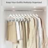 imageHOUSE DAY Velvet Hangers with Adjustable Clips 20 Pack NonSlip Suit Organizer with 360 Hook  Heavy Duty Hanger for Pants Skirts Blouses Dresses  Outfit Hangers AllSeason Space Saver IvoryIvory