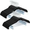 imageHOUSE DAY Velvet Hangers with Adjustable Clips 20 Pack NonSlip Suit Organizer with 360 Hook  Heavy Duty Hanger for Pants Skirts Blouses Dresses  Outfit Hangers AllSeason Space Saver IvoryBlack