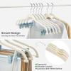 imageHOUSE DAY Velvet Hangers with Adjustable Clips 20 Pack NonSlip Suit Organizer with 360 Hook  Heavy Duty Hanger for Pants Skirts Blouses Dresses  Outfit Hangers AllSeason Space Saver IvoryIvory