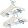 imageHOUSE DAY Velvet Hangers with Adjustable Clips 20 Pack NonSlip Suit Organizer with 360 Hook  Heavy Duty Hanger for Pants Skirts Blouses Dresses  Outfit Hangers AllSeason Space Saver IvoryIvory