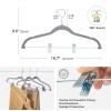 imageHOUSE DAY Velvet Hangers with Adjustable Clips 20 Pack NonSlip Suit Organizer with 360 Hook  Heavy Duty Hanger for Pants Skirts Blouses Dresses  Outfit Hangers AllSeason Space Saver IvoryGray