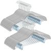 imageHOUSE DAY Velvet Hangers with Adjustable Clips 20 Pack NonSlip Suit Organizer with 360 Hook  Heavy Duty Hanger for Pants Skirts Blouses Dresses  Outfit Hangers AllSeason Space Saver IvoryGray