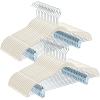 imageHOUSE DAY Velvet Hangers with Adjustable Clips 20 Pack NonSlip Suit Organizer with 360 Hook  Heavy Duty Hanger for Pants Skirts Blouses Dresses  Outfit Hangers AllSeason Space Saver IvoryIvory