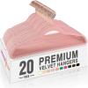 imageHOUSE DAY Pink Velvet Hangers 100 Pack Premium NonSlip Felt Clothes Hangers Sturdy Heavy Duty Coat Durable Hanger for Suits Space Saving with No Hanger Mark 360 Swivel Rotating Rose Gold HookPink