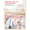 imageHOUSE DAY Premium Velvet Baby Hangers 60 Pack 114 Kids Velvet Hangers Sturdy Baby Hangers for Closet Pink Baby Clothes Hangers Toddler Hangers Infant Children Non Slip Hanger for Nursery Use