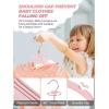 imageHOUSE DAY Premium Velvet Baby Hangers 60 Pack 114 Kids Velvet Hangers Sturdy Baby Hangers for Closet Pink Baby Clothes Hangers Toddler Hangers Infant Children Non Slip Hanger for Nursery Use