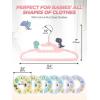 imageHOUSE DAY Premium Velvet Baby Hangers 60 Pack 114 Kids Velvet Hangers Sturdy Baby Hangers for Closet Pink Baby Clothes Hangers Toddler Hangers Infant Children Non Slip Hanger for Nursery Use