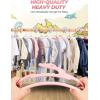 imageHOUSE DAY Premium Velvet Baby Hangers 60 Pack 114 Kids Velvet Hangers Sturdy Baby Hangers for Closet Pink Baby Clothes Hangers Toddler Hangers Infant Children Non Slip Hanger for Nursery Use