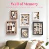 imageHOUSE DAY 11x14 Shadow Box Frame Front Open Magnetic Shadow Boxes Display Cases with Linen Back Pins for Photos or 3D Itmes Under 9x12 Tabletop or Wall Mount Display Case for Memorabilia BlackWalnut