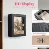 imageHOUSE DAY 11x14 Shadow Box Frame Front Open Magnetic Shadow Boxes Display Cases with Linen Back Pins for Photos or 3D Itmes Under 9x12 Tabletop or Wall Mount Display Case for Memorabilia BlackBlack