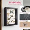 imageHOUSE DAY 11x14 Shadow Box Frame Front Open Magnetic Shadow Boxes Display Cases with Linen Back Pins for Photos or 3D Itmes Under 9x12 Tabletop or Wall Mount Display Case for Memorabilia BlackBlack