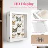imageHOUSE DAY 11x14 Shadow Box Frame Front Open Magnetic Shadow Boxes Display Cases with Linen Back Pins for Photos or 3D Itmes Under 9x12 Tabletop or Wall Mount Display Case for Memorabilia BlackWhite