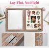 imageHOUSE DAY 11x14 Shadow Box Frame Front Open Magnetic Shadow Boxes Display Cases with Linen Back Pins for Photos or 3D Itmes Under 9x12 Tabletop or Wall Mount Display Case for Memorabilia BlackWalnut