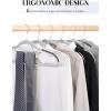 imageHOUSE DAY Plastic Hangers 100 Pack White Clothes Hangers with Non Slip Purple TPR Grip Heavy Duty Coat Hanger with 360 Swivel Hook Slim Hanger Space Saving for Closet Ideal for Shirt Suit PantGray  Dark Gray