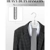 imageHOUSE DAY Plastic Hangers 100 Pack White Clothes Hangers with Non Slip Purple TPR Grip Heavy Duty Coat Hanger with 360 Swivel Hook Slim Hanger Space Saving for Closet Ideal for Shirt Suit PantWhiteblack