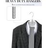 imageHOUSE DAY Plastic Hangers 100 Pack White Clothes Hangers with Non Slip Purple TPR Grip Heavy Duty Coat Hanger with 360 Swivel Hook Slim Hanger Space Saving for Closet Ideal for Shirt Suit PantGray  Dark Gray
