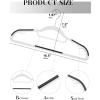 imageHOUSE DAY Plastic Hangers 100 Pack White Clothes Hangers with Non Slip Purple TPR Grip Heavy Duty Coat Hanger with 360 Swivel Hook Slim Hanger Space Saving for Closet Ideal for Shirt Suit PantWhiteblack