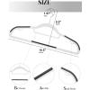 imageHOUSE DAY Plastic Hangers 100 Pack White Clothes Hangers with Non Slip Purple TPR Grip Heavy Duty Coat Hanger with 360 Swivel Hook Slim Hanger Space Saving for Closet Ideal for Shirt Suit PantGray  Dark Gray
