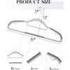 imageHOUSE DAY Plastic Hangers 100 Pack White Clothes Hangers with Non Slip Purple TPR Grip Heavy Duty Coat Hanger with 360 Swivel Hook Slim Hanger Space Saving for Closet Ideal for Shirt Suit PantGray  Dark Gray