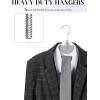 imageHOUSE DAY Plastic Hangers 100 Pack White Clothes Hangers with Non Slip Purple TPR Grip Heavy Duty Coat Hanger with 360 Swivel Hook Slim Hanger Space Saving for Closet Ideal for Shirt Suit PantGray  Dark Gray