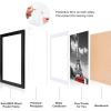 imageHOUSE DAY 12x16 Poster Frame MDF Wood and Polished Plexiglass 12x16 Frame for Horizontal or Vertical Wall Mounting 12 x 16 Frames Picture Frames 16x12 Black for Large Size Picture 3 PackBlack 1Pack
