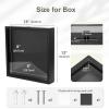 imageHOUSE DAY 8x8 Travel Shadow Box with Slot Top Loading Adventure Archive Boxes for Memories Life in A Box Travel Frame for Photos Collectibles Sports Card Wine Corks BlackBlack