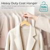 imageHOUSE DAY Premium Wooden Coat Hangers 30 Pack Heavy Duty Solid Wood Clothes Hangers with 360 Swivel Hook ampamp Pant Bar for Jackets Dress Shirts Natural Wood Suit Hanger for Closet Organizer10 Pack