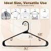 imageHOUSE DAY White Plastic Hangers 10 Pack Plastic Clothes Hangers with Builtin Hooks Durable and Strong Coat Hanger for Closet Space Saving Clothing Hanger for Shirts Coats Skirt DressBlack