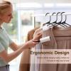 imageHOUSE DAY White Plastic Hangers 10 Pack Plastic Clothes Hangers with Builtin Hooks Durable and Strong Coat Hanger for Closet Space Saving Clothing Hanger for Shirts Coats Skirt DressBlack