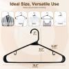 imageHOUSE DAY White Plastic Hangers 10 Pack Plastic Clothes Hangers with Builtin Hooks Durable and Strong Coat Hanger for Closet Space Saving Clothing Hanger for Shirts Coats Skirt DressBlack