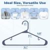 imageHOUSE DAY White Plastic Hangers 10 Pack Plastic Clothes Hangers with Builtin Hooks Durable and Strong Coat Hanger for Closet Space Saving Clothing Hanger for Shirts Coats Skirt DressGray