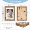 imageDistressed White 5x7 Picture Frame Picture Frames 5x7 Wooden Picture Frames with Real Glass Rustic 5 x 7 Photo Frame for Wall or Tabletop Display Picture 4x6 with Mat or 5x 7 Without Mat 5 PackRustic Brown