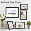 imageDistressed White 5x7 Picture Frame Picture Frames 5x7 Wooden Picture Frames with Real Glass Rustic 5 x 7 Photo Frame for Wall or Tabletop Display Picture 4x6 with Mat or 5x 7 Without Mat 5 PackRustic Black