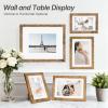 imageDistressed White 5x7 Picture Frame Picture Frames 5x7 Wooden Picture Frames with Real Glass Rustic 5 x 7 Photo Frame for Wall or Tabletop Display Picture 4x6 with Mat or 5x 7 Without Mat 5 PackRustic Brown