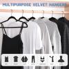 imageHOUSE DAY Black Velvet Hangers 120 Pack Non Slip Felt Hanger Slim Velvet Clothes Hangers for Suits Shirt Heavy Duty Coat Hanger for ClosetBlack