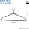 imageHOUSE DAY Black Velvet Hangers 120 Pack Non Slip Felt Hanger Slim Velvet Clothes Hangers for Suits Shirt Heavy Duty Coat Hanger for ClosetGray
