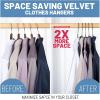 imageHOUSE DAY Black Velvet Hangers 120 Pack Non Slip Felt Hanger Slim Velvet Clothes Hangers for Suits Shirt Heavy Duty Coat Hanger for ClosetGray