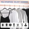 imageHOUSE DAY Black Velvet Hangers 120 Pack Non Slip Felt Hanger Slim Velvet Clothes Hangers for Suits Shirt Heavy Duty Coat Hanger for ClosetGray