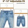imageHOUSE DAY Premium Wooden Pants Hangers 50 Pack Solid Lotus Wood Skirt Hangers with 2Adjustable Clips Heavy Duty ampamp Anti Slip Wood Bottom Hanger for Slacks Jeans Trousers Shorts NaturalNatural