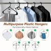 imageHOUSE DAY Quality Plastic Clothes Hangers 24 Pack  Super Heavy Duty 18lb Capacity Thick Strong Closet Hangers White for Adult Clothing  Durable for Coats Jackets Jeans PantsBlack