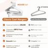 imageHOUSE DAY Quality Plastic Clothes Hangers 24 Pack  Super Heavy Duty 18lb Capacity Thick Strong Closet Hangers White for Adult Clothing  Durable for Coats Jackets Jeans PantsWhite
