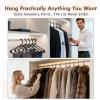 imageHOUSE DAY Quality Plastic Clothes Hangers 24 Pack  Super Heavy Duty 18lb Capacity Thick Strong Closet Hangers White for Adult Clothing  Durable for Coats Jackets Jeans PantsBlack
