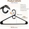 imageHOUSE DAY Quality Plastic Clothes Hangers 24 Pack  Super Heavy Duty 18lb Capacity Thick Strong Closet Hangers White for Adult Clothing  Durable for Coats Jackets Jeans PantsBlack
