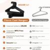 imageHOUSE DAY Quality Plastic Clothes Hangers 24 Pack  Super Heavy Duty 18lb Capacity Thick Strong Closet Hangers White for Adult Clothing  Durable for Coats Jackets Jeans PantsBlack