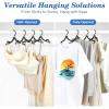 imageHOUSE DAY Travel Hangers MustHaves 10 Pack Portable Folding Hangers with AntiSlip Grooves Cruise Ship Essentials ampamp Space Saving for Suitcase Ideal for Business Travel Vacation Dorm RV Black