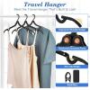 imageHOUSE DAY Travel Hangers MustHaves 10 Pack Portable Folding Hangers with AntiSlip Grooves Cruise Ship Essentials ampamp Space Saving for Suitcase Ideal for Business Travel Vacation Dorm RV Black