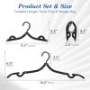 imageHOUSE DAY Travel Hangers MustHaves 10 Pack Portable Folding Hangers with AntiSlip Grooves Cruise Ship Essentials ampamp Space Saving for Suitcase Ideal for Business Travel Vacation Dorm RV Black